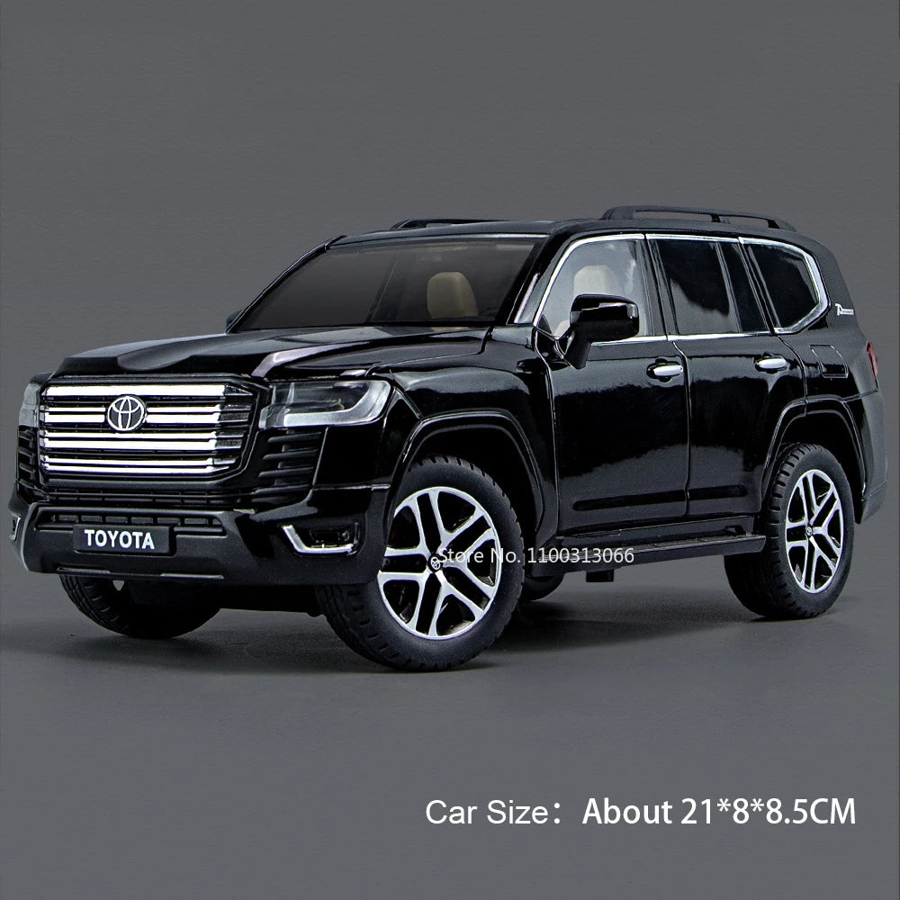 1:24 Land Cruiser Prado LC250 Models Alloy Cars Toys 6 Doors Opened Miniature Car Wheel Pull Back Vehicles Boys Perfect Gifts