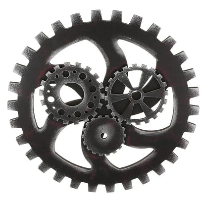 Large Retro Wooden Gear Ornaments for Home Bar Wall Hanging Decoration 40cm