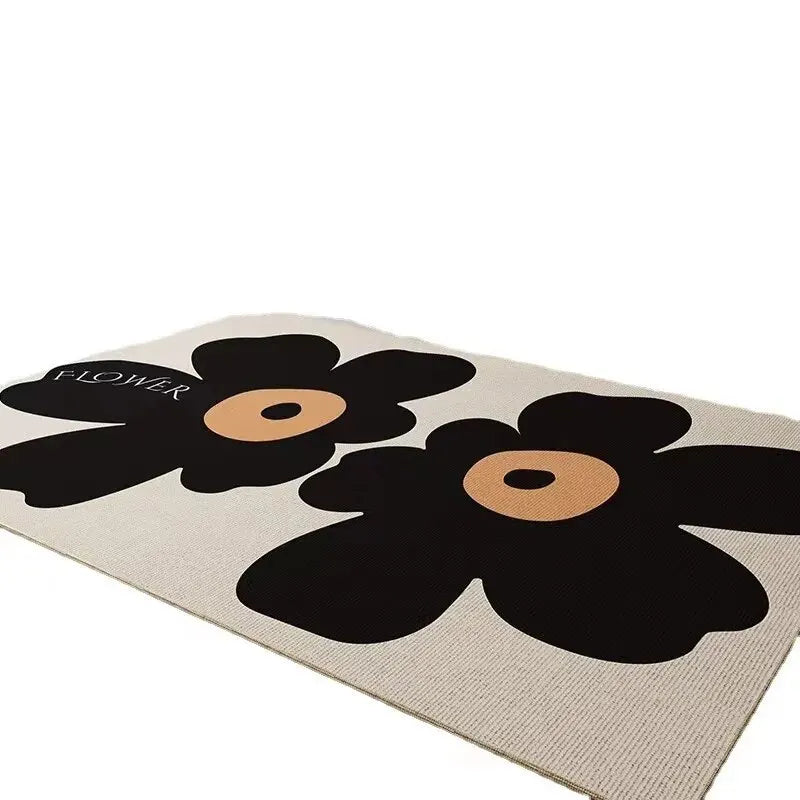 Fresh Living Room Carpet Waterproof Non-slip Coffee Table Carpet Large Area of Crystal Velvet Carpet