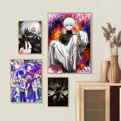 Tokyo Ghoul Anime Poster Wall Art Home Decor Room Decor Digital Painting Living Room Restaurant Kitchen Art