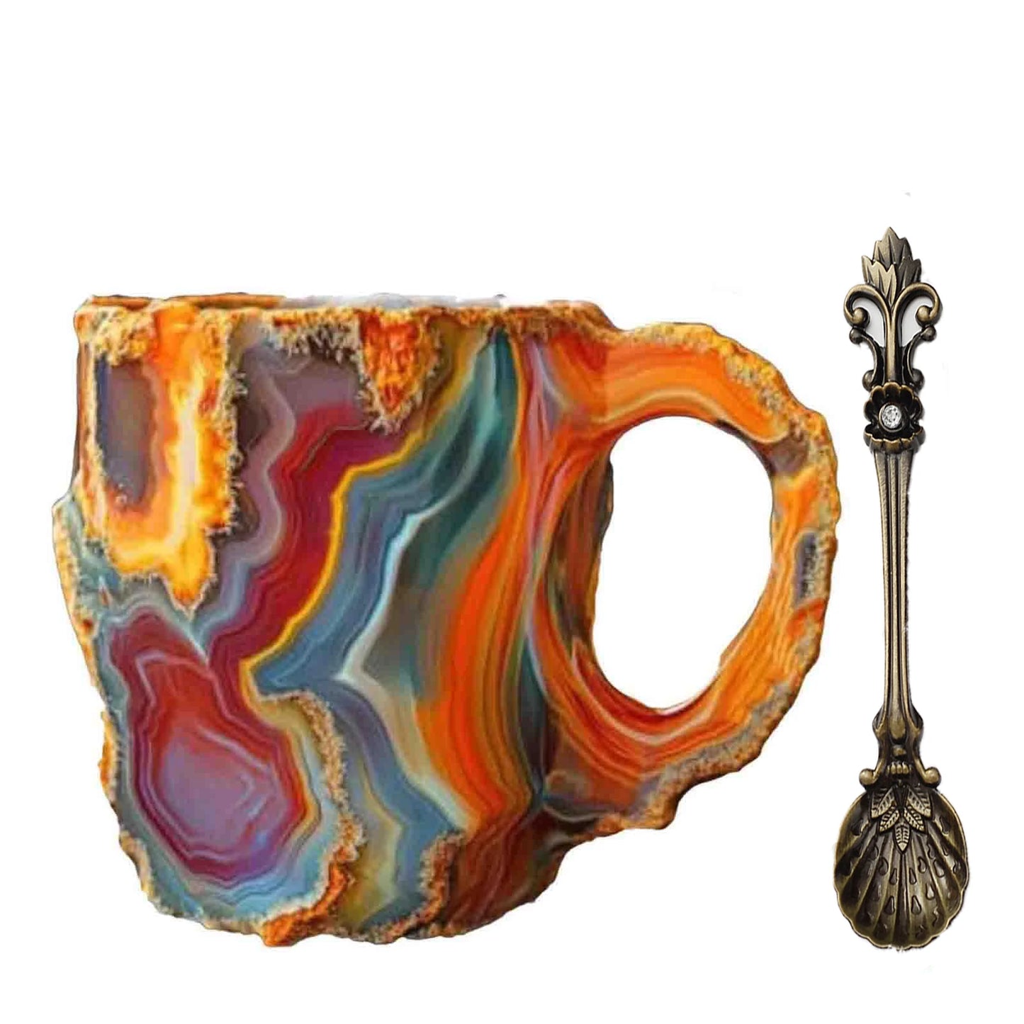 Imitation Crystal Mineral Coffee Cup Resin Fashion Water Cup Office Home Mineral Cup New Year Gift Birthday Gift For Friends