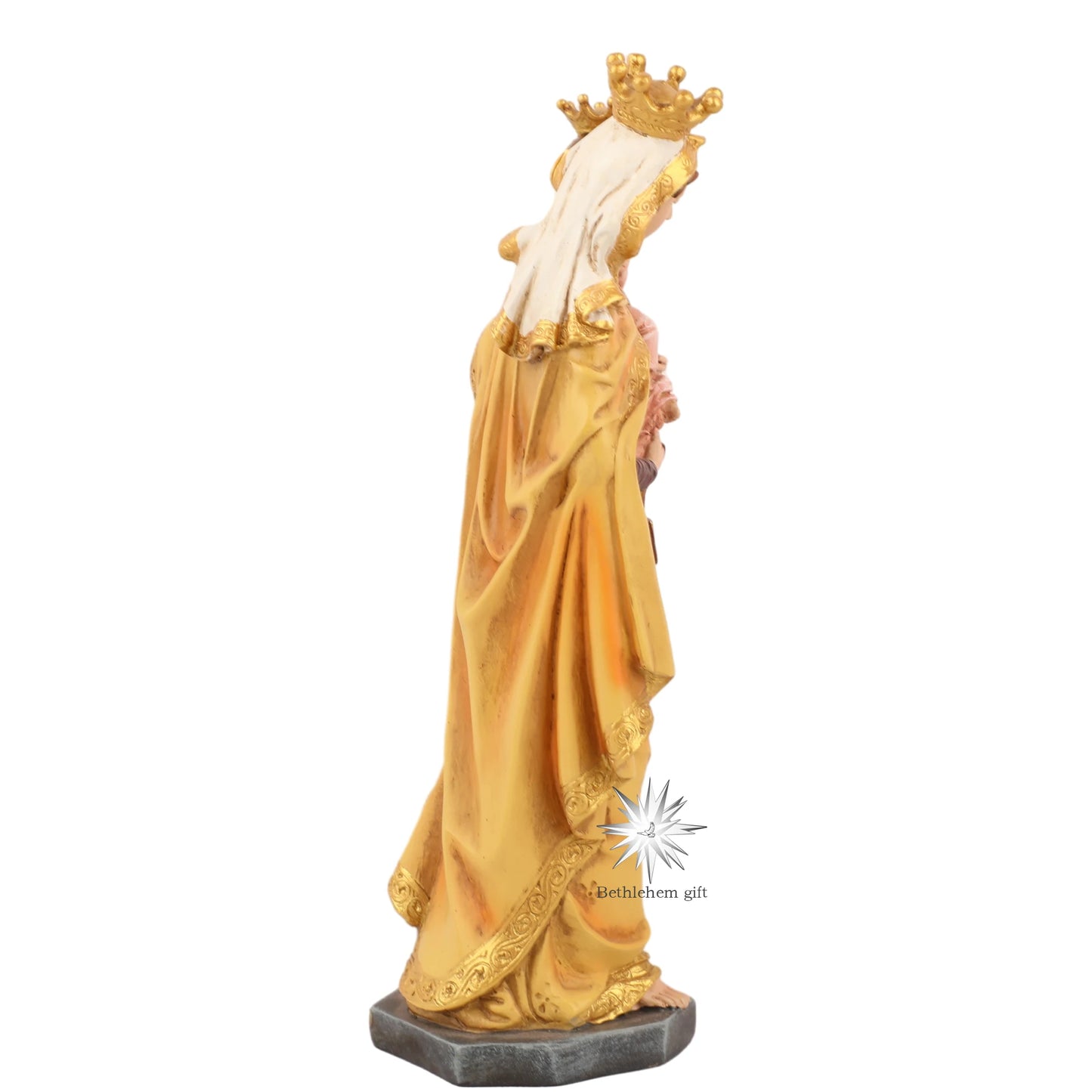 25cmH  Our Lady of Mount Carmel Virgin Mary & Child Statue Sculpture Holy Figurine for Home Catholic Decorative Ornament