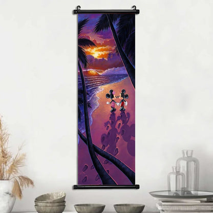 Disney Mickey Mouse Wallpaper Wall Artwork Canvas Hanging Scroll Poster Painting Print Home Decoration Art Child Birthday Gift
