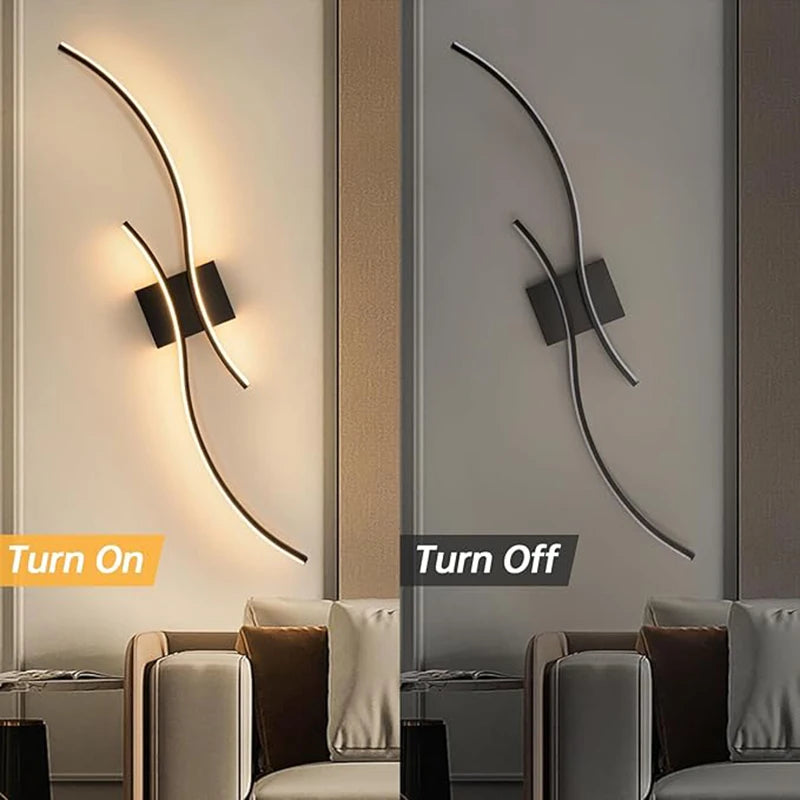 Indoor LED Wall Lamps for Corridor Bedroom Aluminum LED Wall Sconce Wall Lighting Fixtures for TV Background AC85-265V Home
