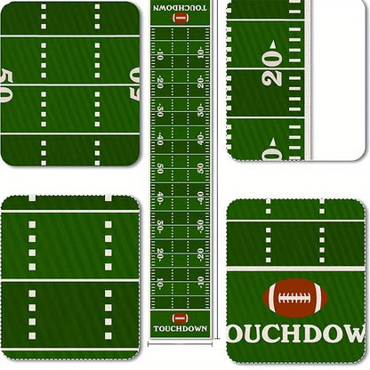 American Football Court Design Linen Table Runner Birthday Party Decorations Boy Sport Football Table Runners Dining Table Decor