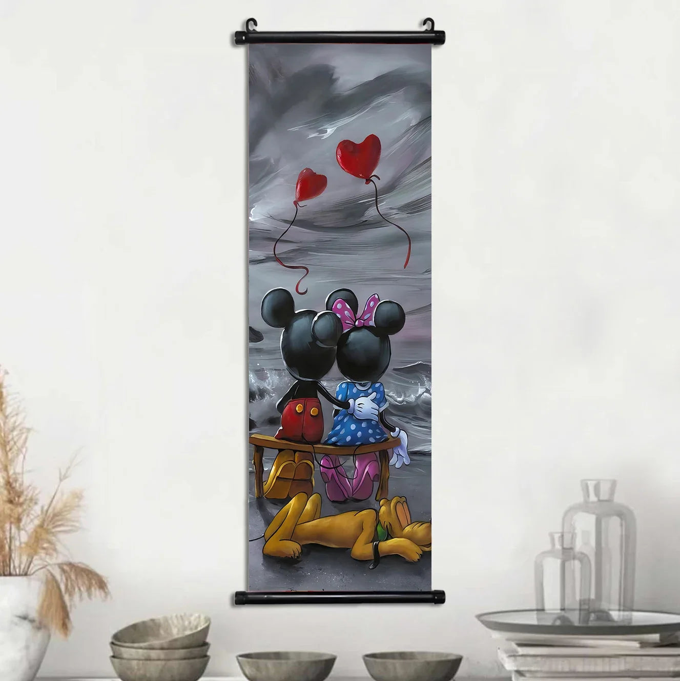 Disney Mickey Mouse Wallpaper Wall Artwork Canvas Hanging Scroll Poster Painting Print Home Decoration Art Child Birthday Gift