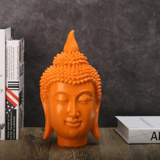 1pc Sakyamuni Colorful Buddha Head, Living Room HalEntryway Buddha Figurine Decoration Ornament, LivingRoom Entrance, Bookshelf