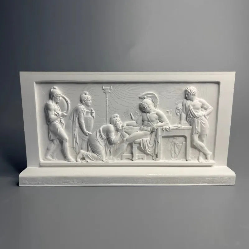 Danish Museum Replicated Figure Sculpture Plane Relief Art Plaster Decoration Stereographic Prints Modern Desktop Ornament
