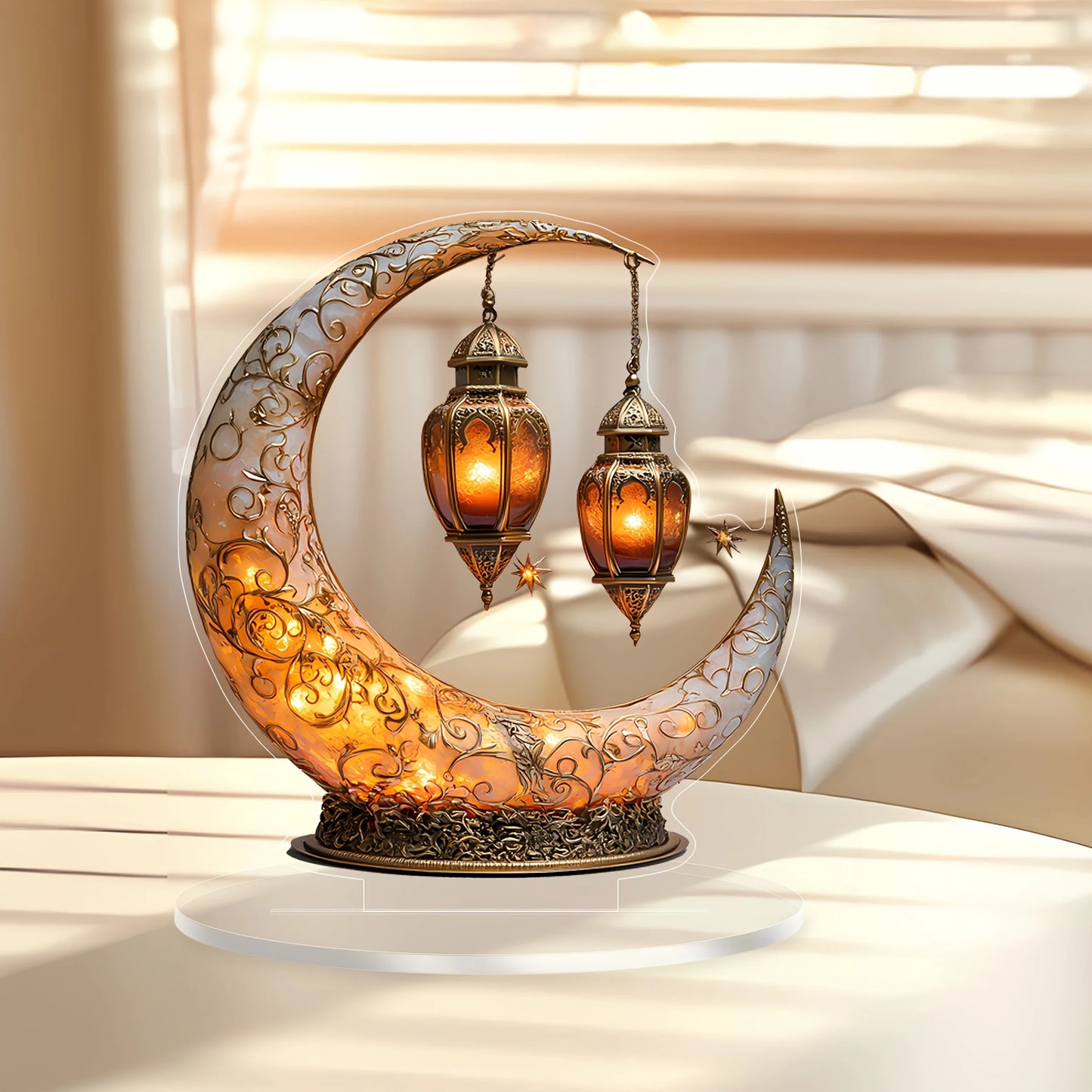 1 piece of moon lamp home decoration ornament suitable for home decoration, holiday desktop decoration, ideal family gift