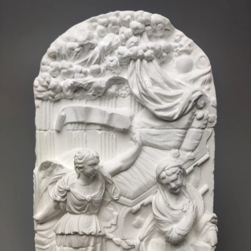 Nordic Retro Relief Art Ornaments Plaster Figure Desktop Decor Statue Modern Sculpture Decoration  Living Room Table Figurines