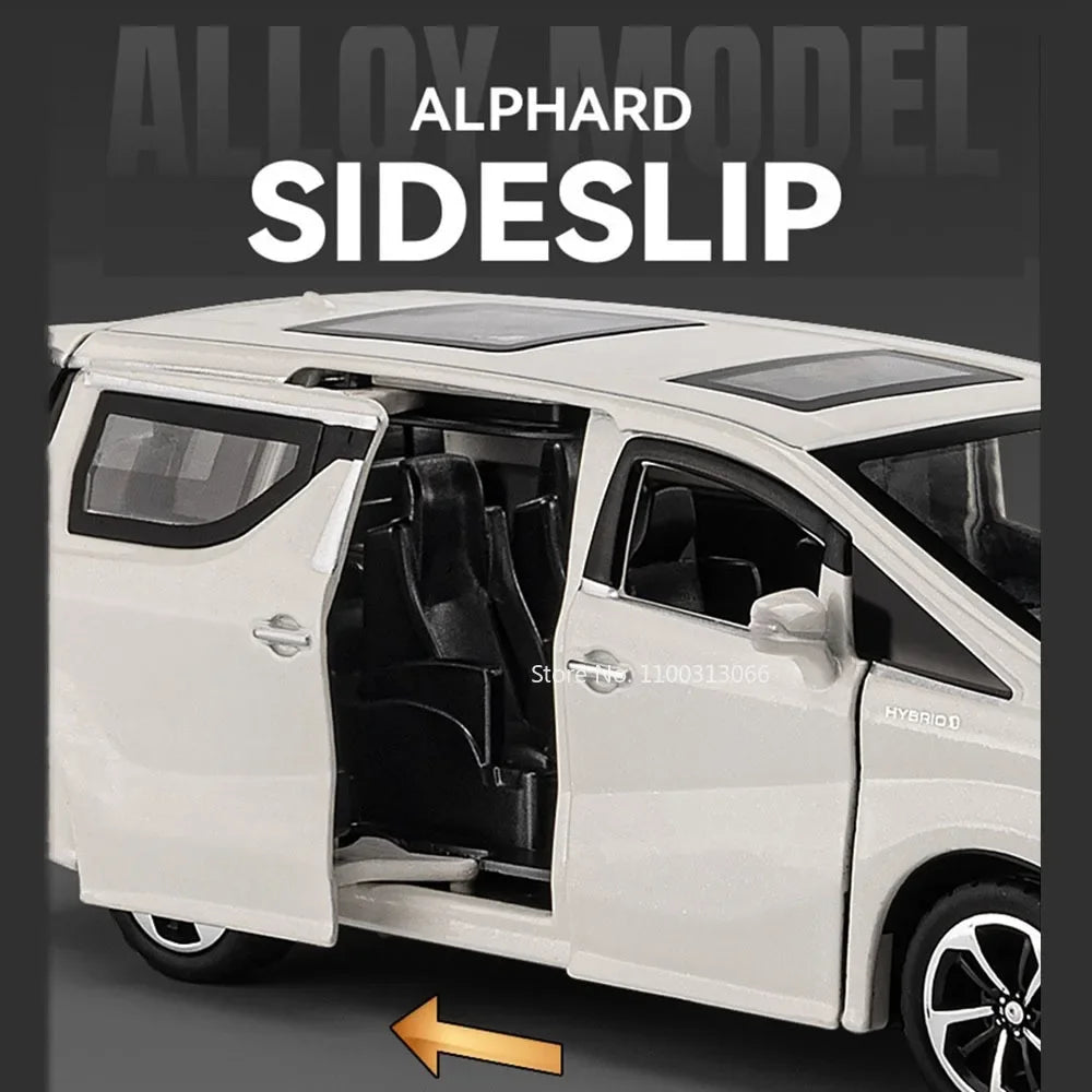 1:32 Alphard Tundra Pickup Alloy Toys Cars Models Diecasts Model SUV Vehicles with Light Sound Pull Back Car Toy for Child Gifts