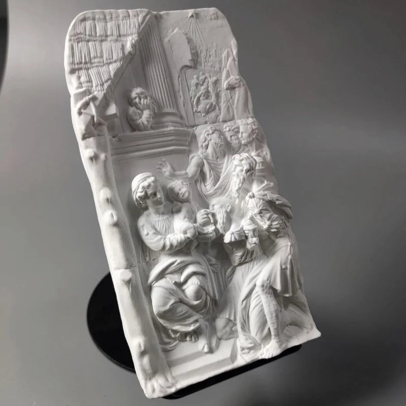 "Adoration Of The Magi" Gypsum Model Desktop Ornaments Art Figurine Modern Home Luxury Decoration Livingroom Sculpture Crafts