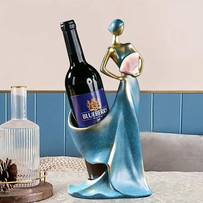 Wine Bottle Holder, Red Wine Bottle Holder Ornament,statue,Restaurant Bar Decoration, Creative Placement Ornament.