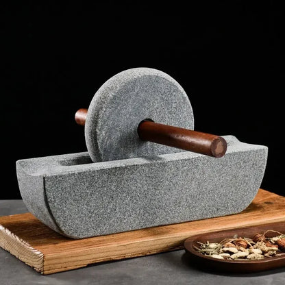 Stone mill Dynasty tea mill small stone mortar pounding mortar rolling mill point tea matcha tea powder tea cakegrinding machine