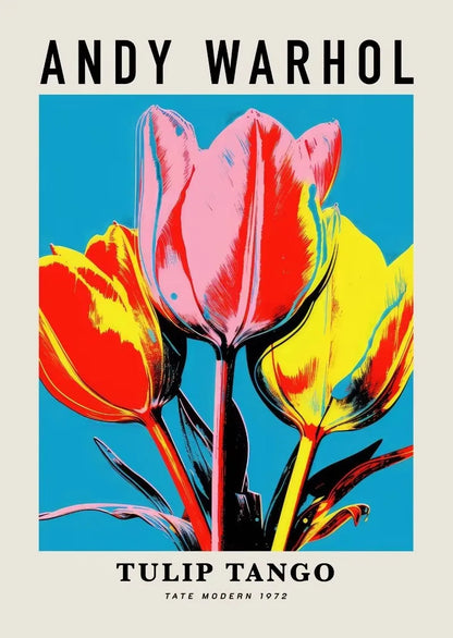 Andy Warhol Artwork Flowers Tulip Sunflowers Daisies Peony Abstract Poster Canvas Paintings Wall Art Pictures Home Decor