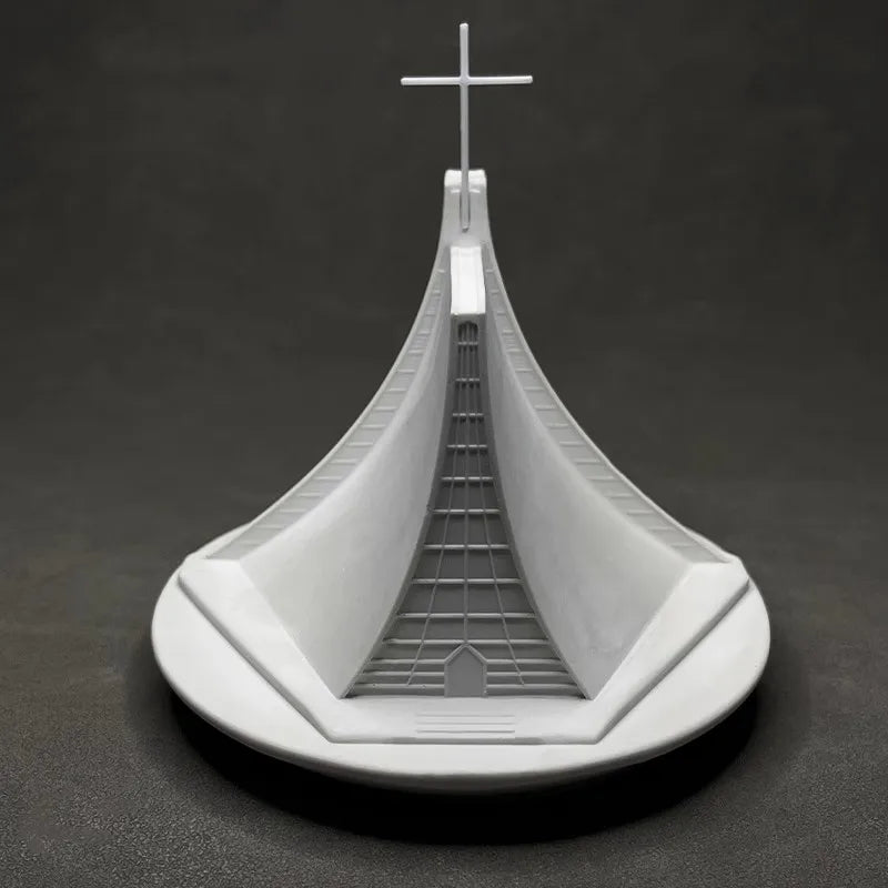 Church Architectural Gypsum Model Desktop Bookshelf Decor Mini Landscape Display Home Office Decoration Creative Modern Design