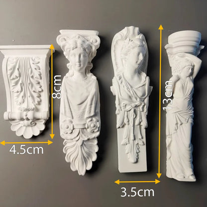Roman Column Art Gypsum Portrait Sketch Statue Ornaments Plaster Figure Desktop Decor Modern Decoration Living Room Home Luxury