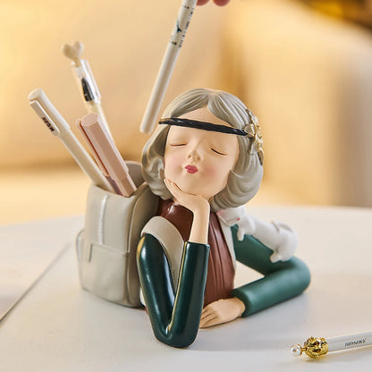 Creative Penholder Advanced Sense of Cute Student Office Girl Desk Decorations To Send Teachers and Students Gifts