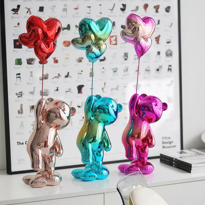 Bear Figurine Home Decor Nordic Modern Animal Figurines For Interior Creative Office Living Room Home Decoration Accessories