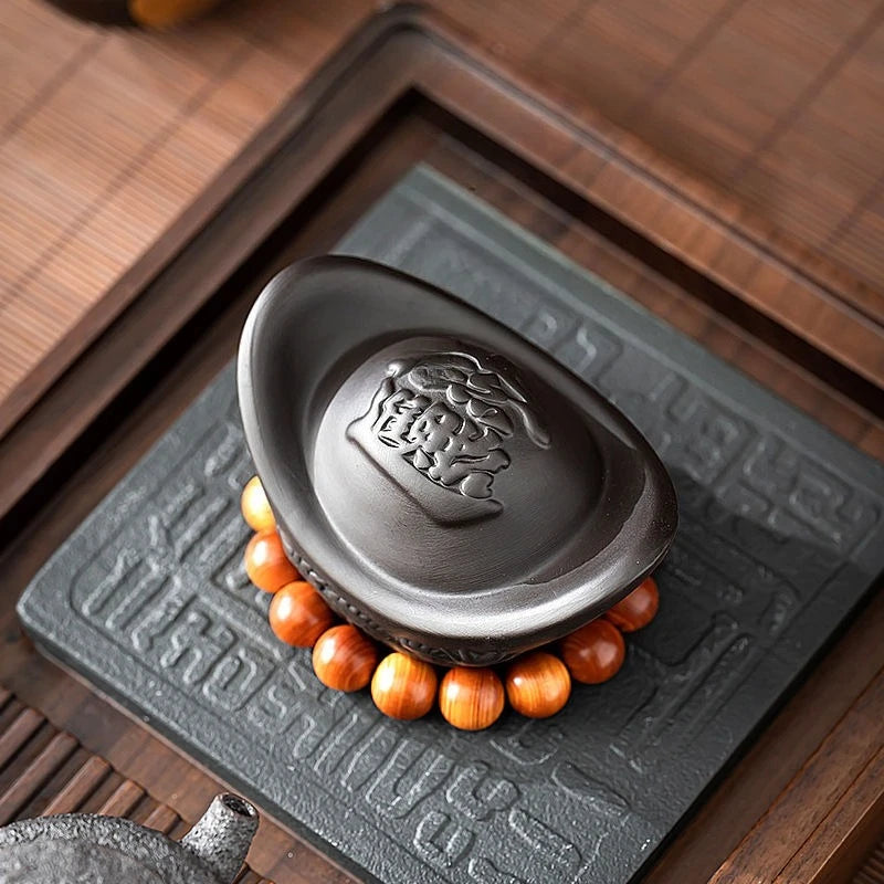 High-end Teapot Cover Holder Purple Sand Xianglong Cover Tray Tea Ceremony Accessories Creative Teaware Vintage Tea Cover Holder