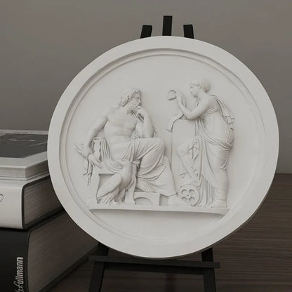 Creative Art Relief Decorative Painting Desktop Plaster Ornament Accessories For Modern Home Decor Elegant Room Luxury Ornaments