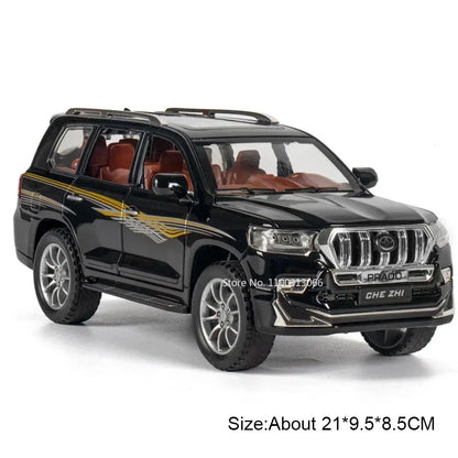 1:24 Scale Prado LC250 Models Cars Toys Alloy Diecast 6 Doors Opened Miniature Vehicles Pull Back Off-road Boys Perfect Gifts