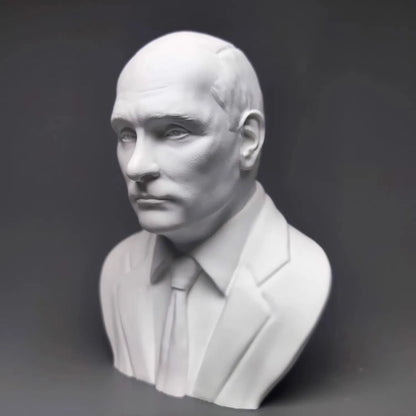 Russian Leader Gypsum Bust Sculpture Art Desk Decor for Bookshelf Display Gift Plaster Statue Decorative modern Figure Sculpture