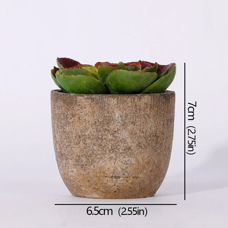 Mini Evergreen Artificial Succulent Plants Small Simulated Tree Pot Plants Fake Flowers Office Table Ornaments Home Garden Decor