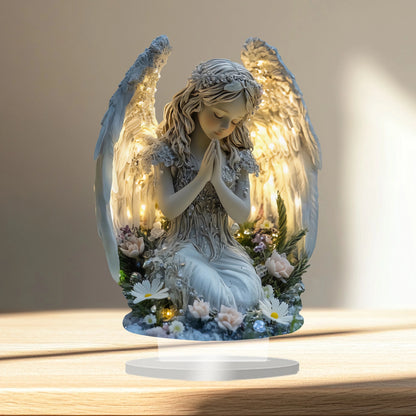 Prayer Angel Acrylic Ornament/Calm and Warm Tabletop Decor/The Perfect Gift for Home
