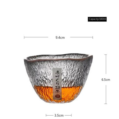 1pc 160ml Heat-resistant Glass Tea Cup Rain Drop Cup Transparent Glass Drinking Japanese Kung Fu Tea Set Wine Glass