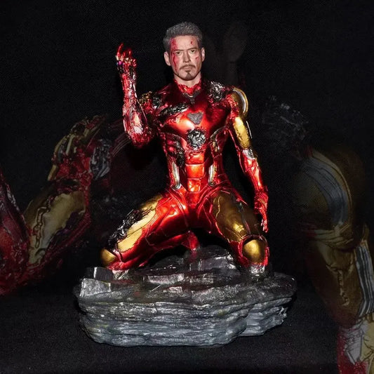 The Avengers Endgame Iron Man MK85 Snap Your Fingers GK Kniende Statue Boxed Figure Collection Dekoration Geburtstagsspielzeug Geschenke