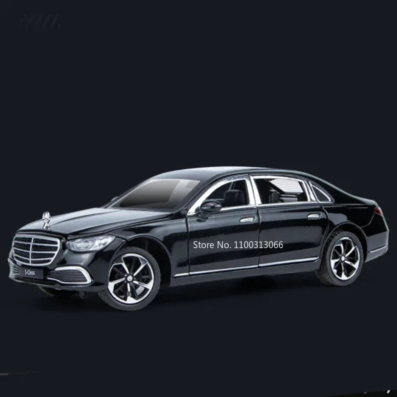 1:24 Scale Maybach S400L GLS600 Alloy Cars Models Toys Wheel Pull Back Vehicles Model Sound Light Toy Cars Boys Festival Gifts