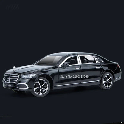 1:24 Scale Maybach S400L GLS600 Alloy Cars Models Toys Wheel Pull Back Vehicles Model Sound Light Toy Cars Boys Festival Gifts