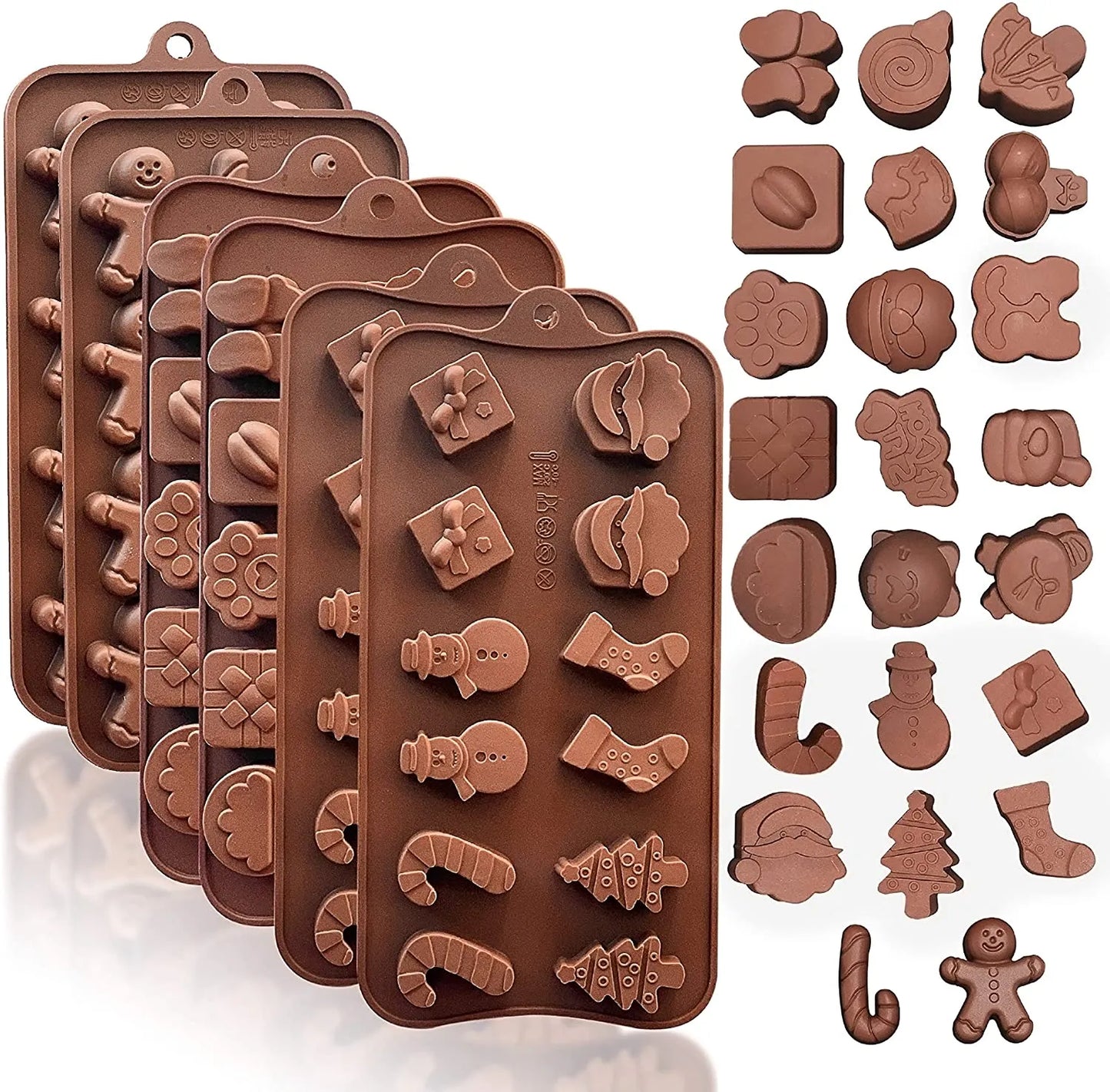 Christmas shape design Cookie Shaping Decorating Baking Trays Xmas Chocolate Mold Gingerbread Man Christmas Candy Mould