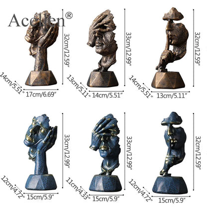 High Quality Resin Thinker Sculpture Miniature Model Figurines Art Crafts Ornaments Home Decoration Accessories Gift European