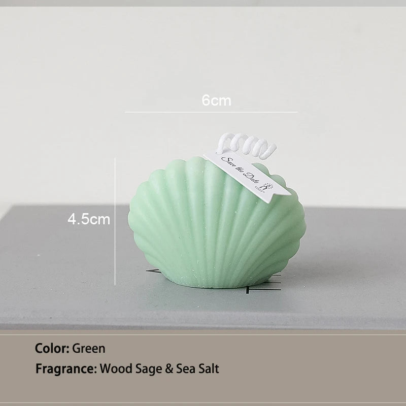 Shell Shape Scented Aromatic Candles Natural Soy Wax Candles Aesthetic Aromatherapy Candle Home Decoration Background Props