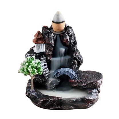 Backflow Incense Holder Waterfall Incense Burner Home Decor Aromatherapy Ornament Incense Cones with Backflow Incense Cones