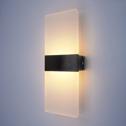 Modern minimalist wall lamp, indoor LED wall light, aluminum acrylic hardwire, bedroom living room corridor staircase Sconces