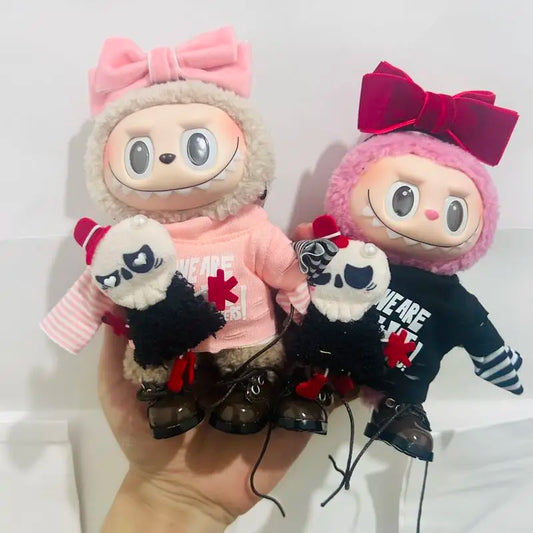 Only For Labu Clothes 17cm Doll Clothes Valentine’S Day Outfit For 17cm Collectible Plush Toy Custom Handmade Lafufu Clothing Bu