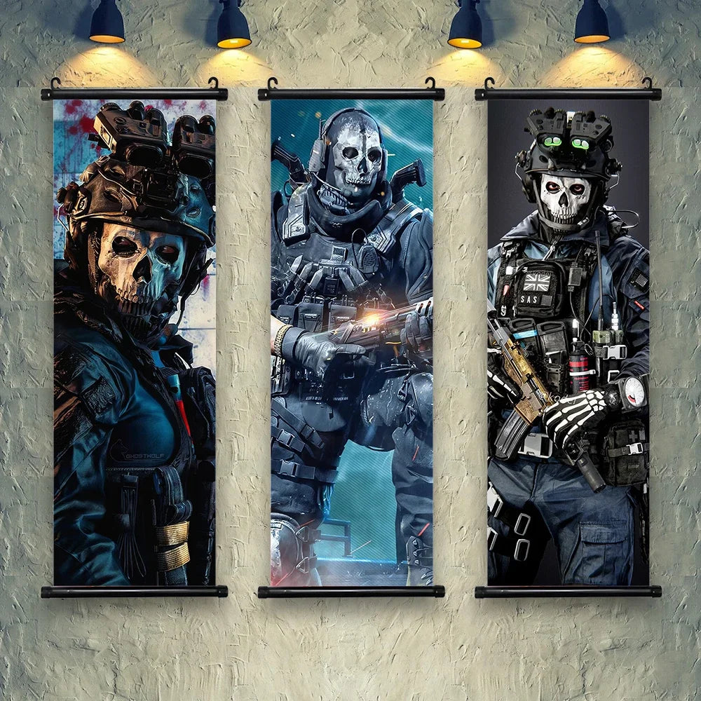 HD Hanging Scroll Call Of Duty Painting Modern Wall Artwork Simon Riley Picture Print Canvas Game Poster Home Decor Living Room