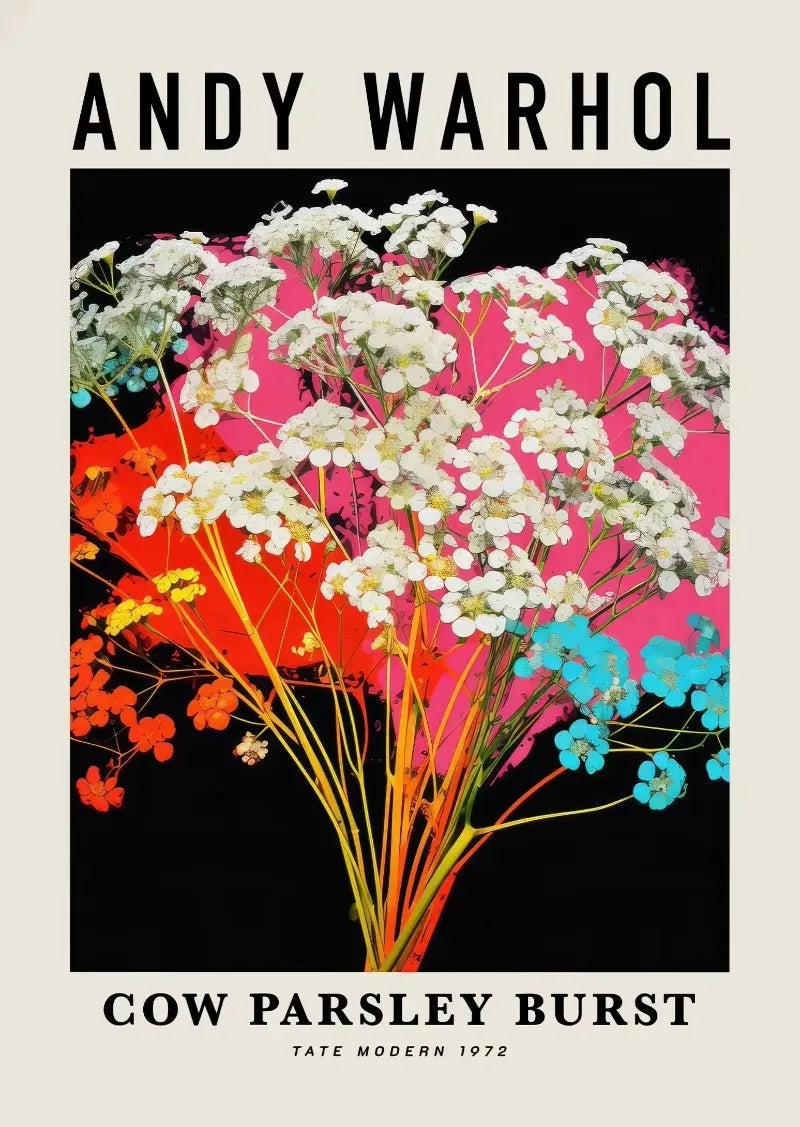 Andy Warhol Artwork Flowers Tulip Sunflowers Daisies Peony Abstract Poster Canvas Paintings Wall Art Pictures Home Decor