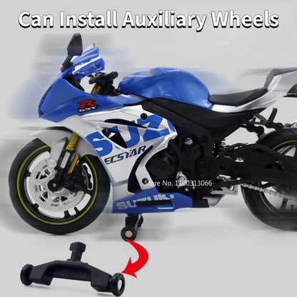 1:12 Alloy Diecasts Suzuki GSX R1000R Motorcycles Car Model Toys Tail with Shock Absorption Vehicles Models Child Birthday Gifts