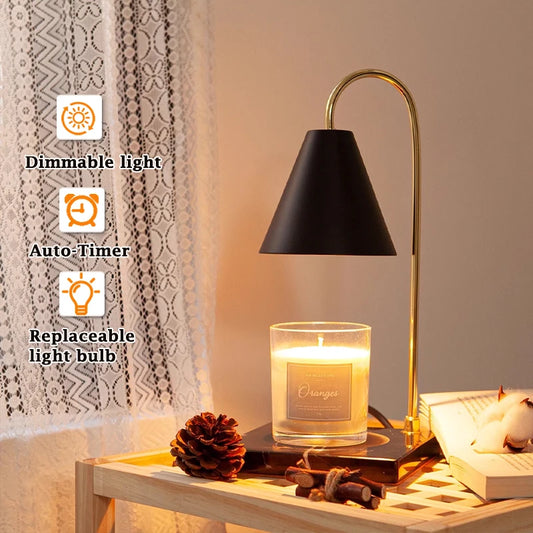 Led Desk Light Retro Candle Warmer Lamp Dimming Aromatherapy Melting Wax Lamp for Bedroom Bedhead Lamp Home Decor Lighting Gift