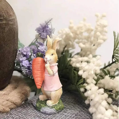 Easter Decoration DIY Straw Rabbit Exquisite Hand Gifts - Simulation Bunny Home Garden Ornaments for Easter Celebration