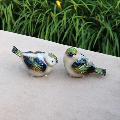 Figurine de Couple d'oiseaux en porcelaine, décoration Miniature en céramique pour amoureux d'oiseaux, ornement artisanal, cadeau de saint-valentin pour cadeaux de mariage