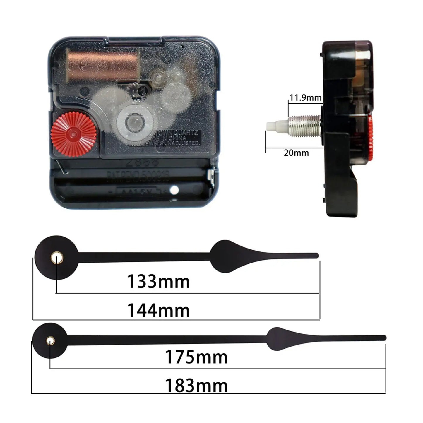Long Shaft Clock Replacement Movement DIY Wall Clock Movement Mechanism