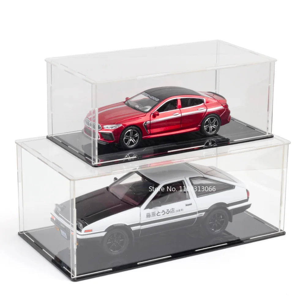 1:32 1:24 1:18 Scale Acrylic Cars Toy Model Dust Cover Transparent Storage Boxes Miniature Car Display Box Kids Adult Collection
