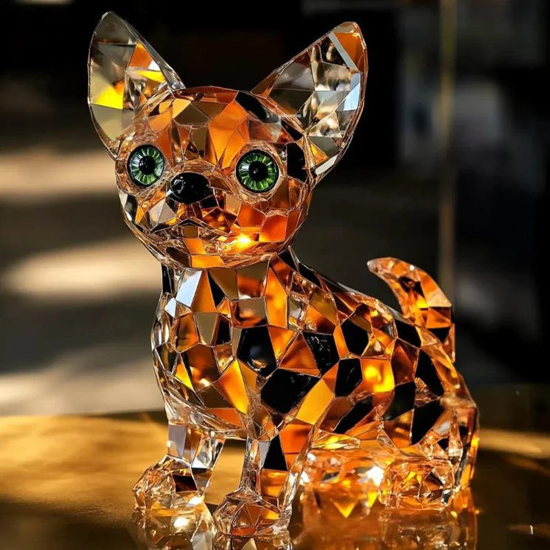 1 pc Handmade Dog Figurine Resin Puppy Ornament Collectible Art Animal Sculpture Ornament Dog Sculpture Home Bar Decor