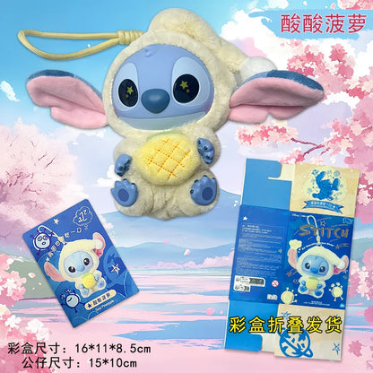 Copy Disney Stitch Eat Something Before Sleep Series Vinyl Blind Box Kawaii Stitch Figure Blind Box Desk Decor Ornament Gift