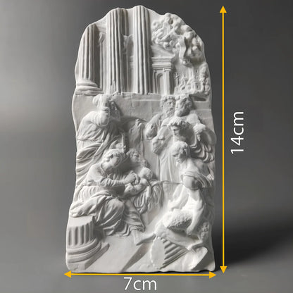 Nordic Retro Relief Art Ornaments Plaster Figure Sculpture Decoration Interior Living Room Figurines Desktop Decor Statue Modern